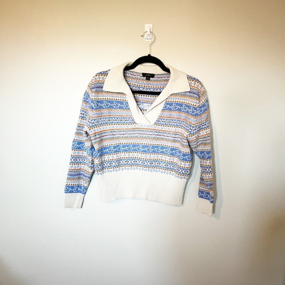 J.Crew 2021 Fair Isle Johnny Collar
Wool Blend Multicolor BD416
Sweater small